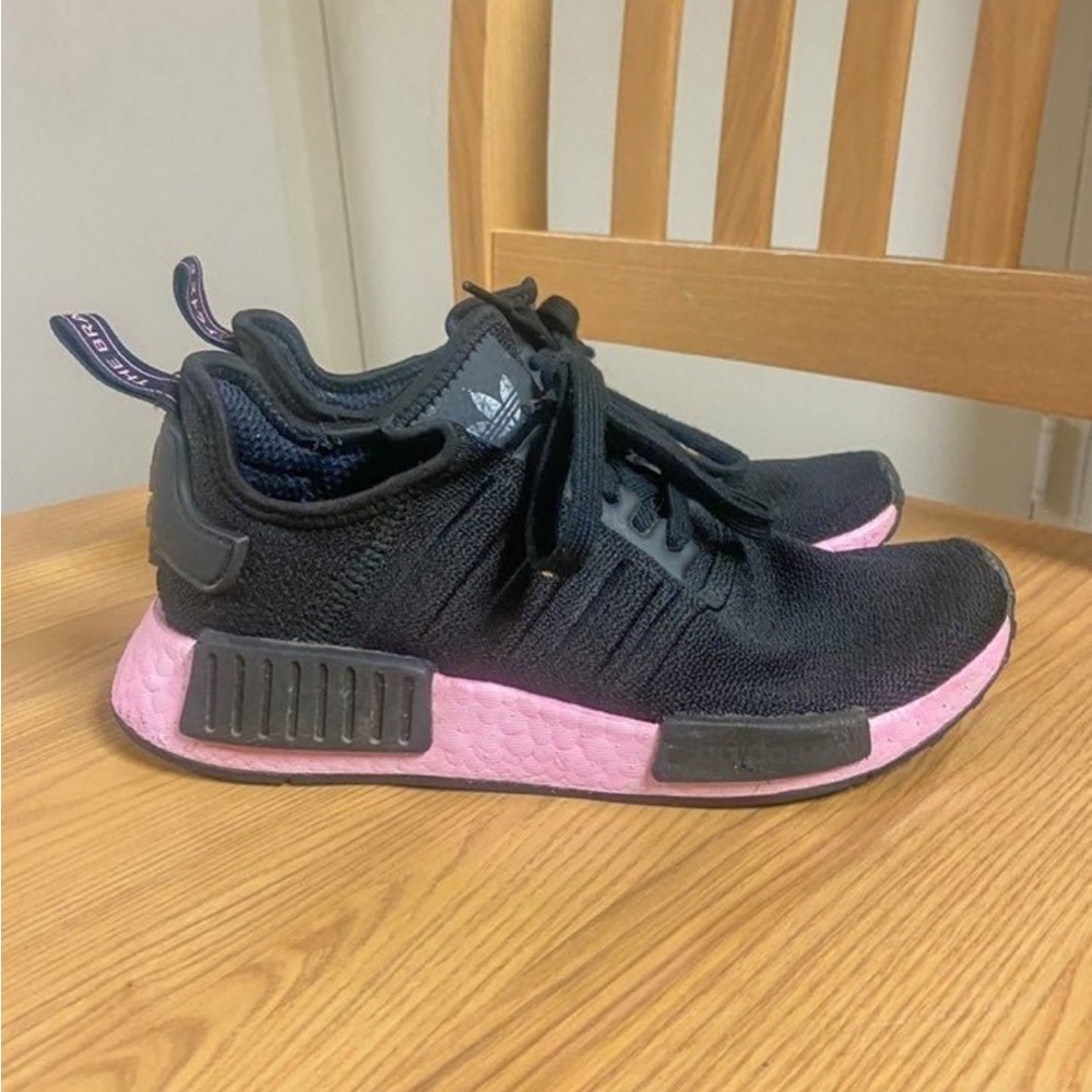 adidas NMD R1 Black Pink Athletic Sneakers